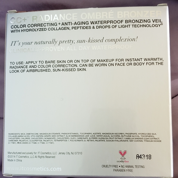 IT COSMETICS CC + Radiance Ombre Bronzer BNIB, WITH LG FAN BRUSH. SUMMER READY! - Picture 5 of 11